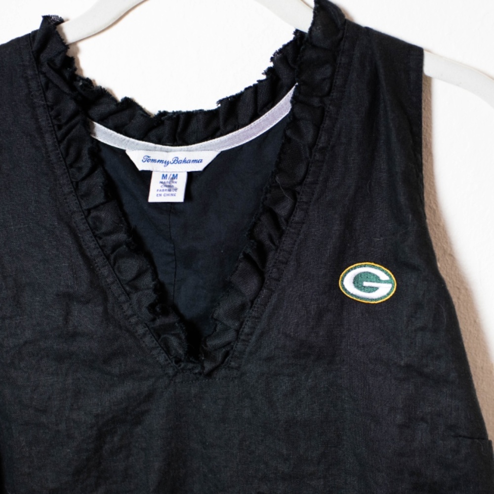 Tommy Bahama Green Bay Packers Linen Dress - Picture 2 of 3